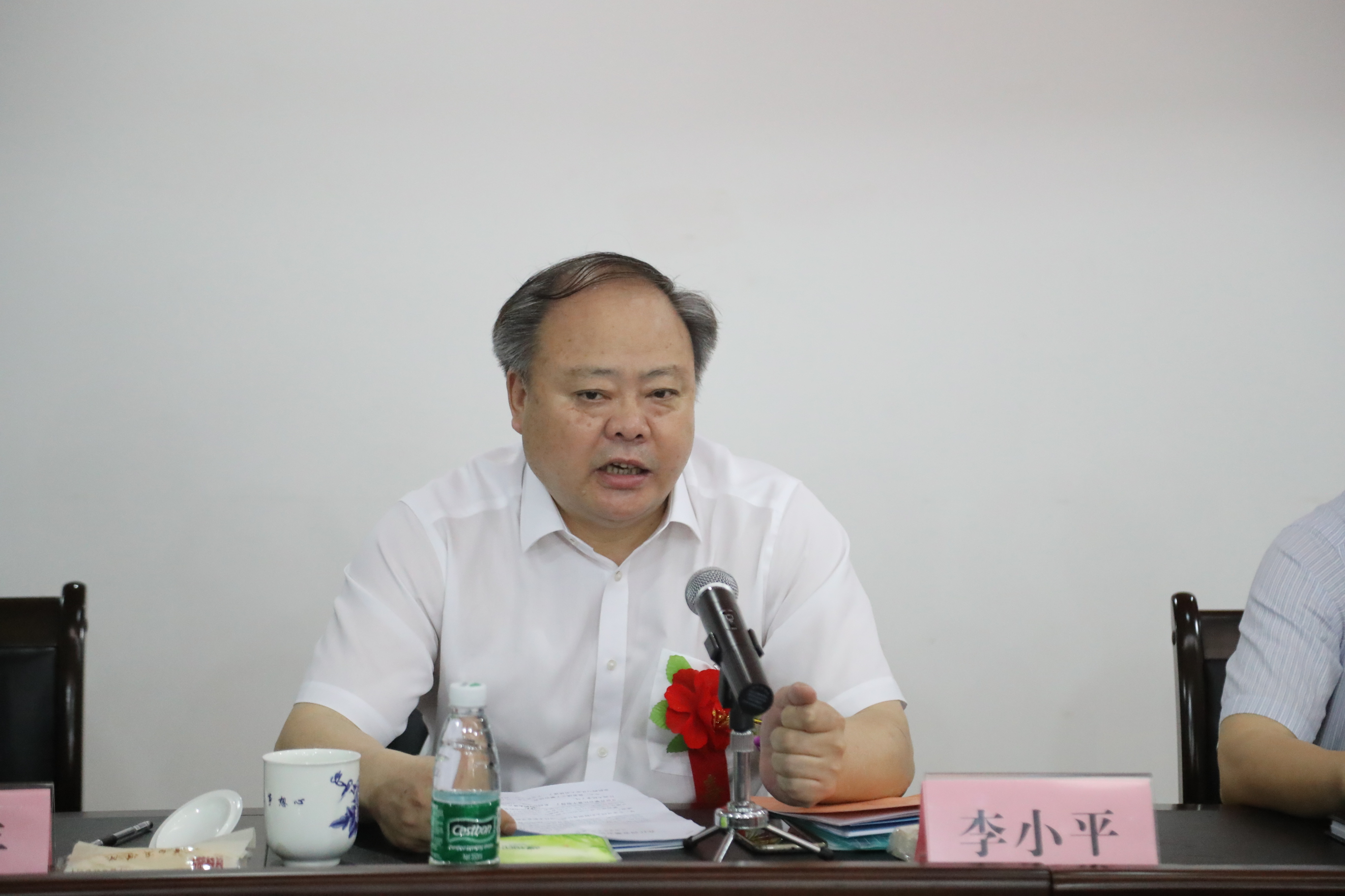 江西省攀岩协会名誉会长李小平发表讲话